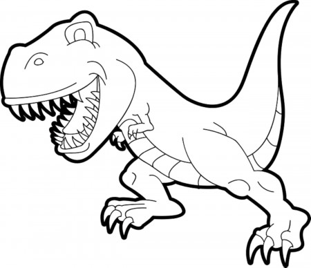 Cute Tyrannosaurus Rex Coloring Pages - Printable Kids Colouring Pages