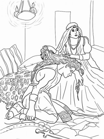 Sampson And Delilah Coloring Page