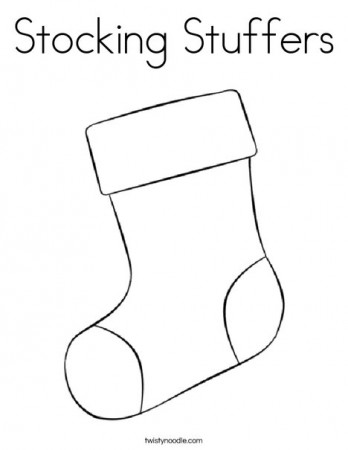 Stocking Stuffers Coloring Page - Twisty Noodle