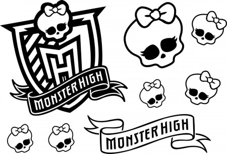 Monster High Logo and Symbol Coloring Page - Get Coloring Pages