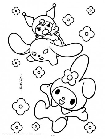 My Melody and Kuromi coloring pages