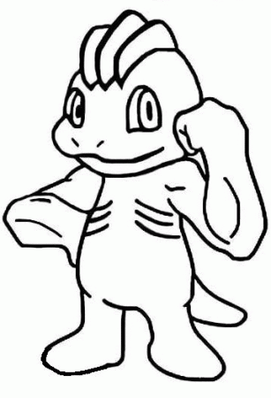 Machop coloring picture of Pokemon 66