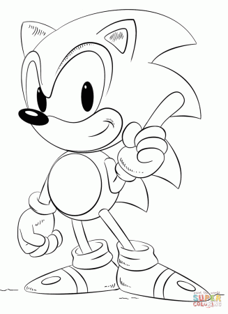 Sonic coloring page | Free Printable ...