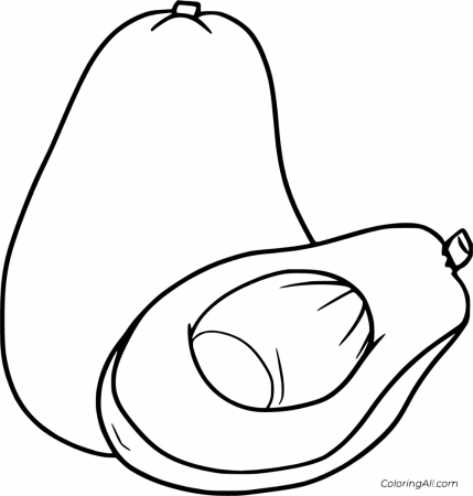 6 free printable Avocado coloring pages in vector format, easy to print  from any device and automatically… | Fruit coloring pages, Coloring pages, Coloring  book art