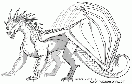 Icewing Dragon with Amazing Wings Coloring Pages - Wings Of Fire Coloring  Pages - Coloring Pages For Kids And Adults