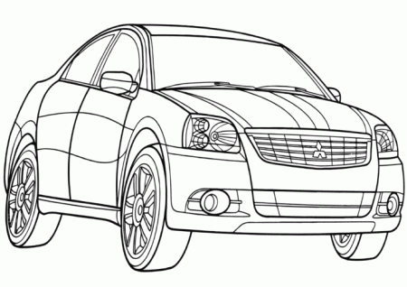 Mitsubishi Car Coloring Book Printable & Online