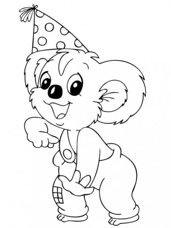Happy Blinky Bill Coloring Page - Free Printable Coloring Pages for Kids