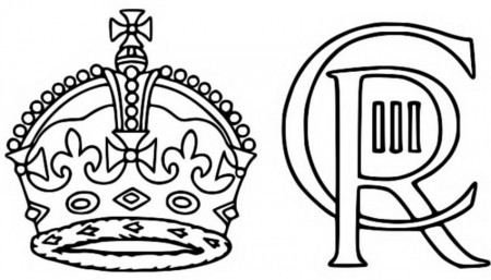 King Charles III coronation emblem coloring page