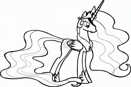 princess celestia my little pony colouring pages - Clip Art Library