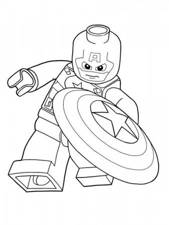Lego Captain America coloring pages
