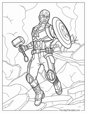 20 Captain America Coloring Pages (Free PDF Printables)