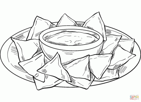 Nachos coloring page | Free Printable Coloring Pages