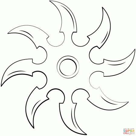 Ninja Star coloring page | Free Printable Coloring Pages