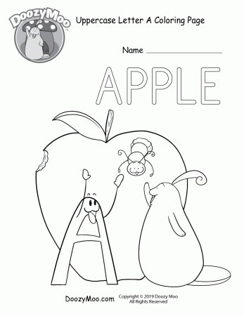 Cute Alphabet Coloring Pages (Free Printables) - Doozy Moo
