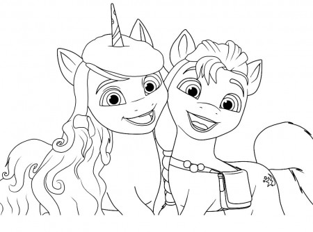 Izzy and Sunny Coloring Page - Free Printable Coloring Pages for Kids