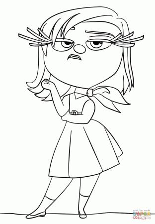 Inside Out Disgust coloring page | Free Printable Coloring Pages