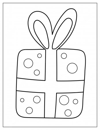 Premium Vector | Cute gift box coloring page. print for coloring book in us  letter format with a present