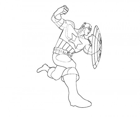Avengers Captain America Coloring Pages For Kids | Super Heroes ...