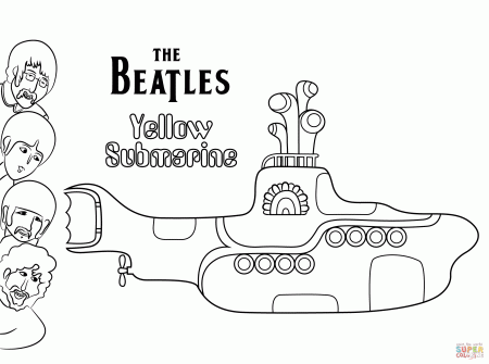 The Beatles Yellow Submarine cover art coloring page | Free ...