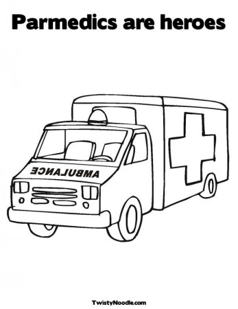 Ambulance Coloring Page - Paramedics are heroes