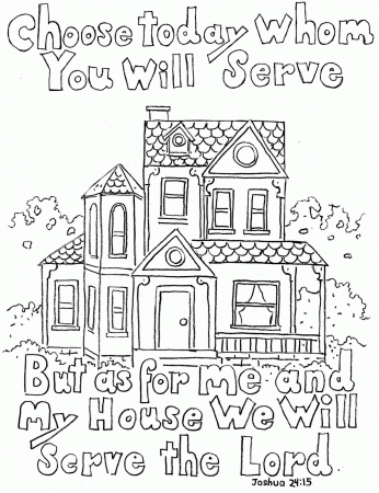 Coloring Pages for Kids by Mr. Adron: Joshua 24:15 Print And Color ...