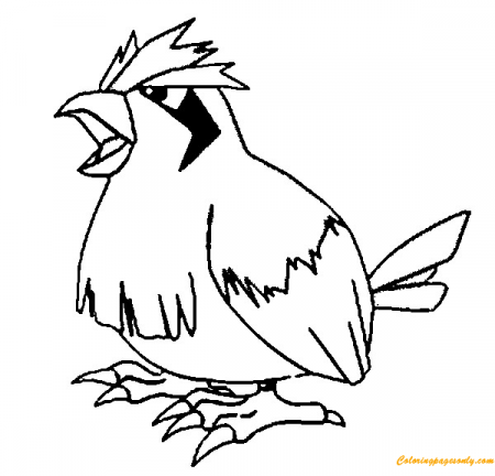 Pidgey Coloring Pages - Cartoons Coloring Pages - Coloring Pages For Kids  And Adults