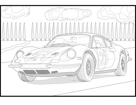 The Rally: Coloring Book for Car Enthusiasts — Chrome Fins Restoration