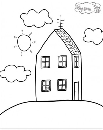 Peppa Pig House Coloring Page - Free Printable Coloring Pages for Kids