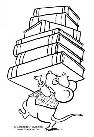 library coloring pages - Clip Art Library
