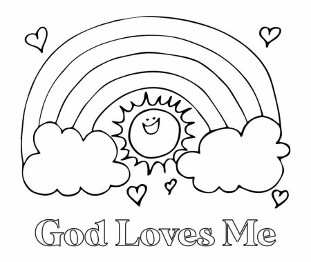 Printable God Loves Me Coloring Page - Free Printable Coloring Pages for  Kids