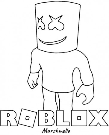 Marshmello coloring sheet to print Roblox - Topcoloringpages.net