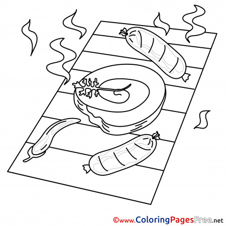 Grill Coloring Pages for free