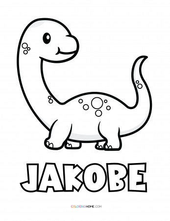 Jakobe dinosaur coloring page