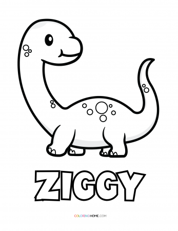 Ziggy dinosaur coloring page