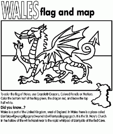 Wales Coloring Page | crayola.com