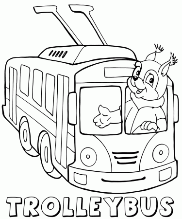 Trolley bus coloring pages | Coloring pages to download and print