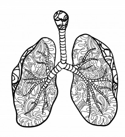 Zentangle Lung PDF Coloring Page - Etsy