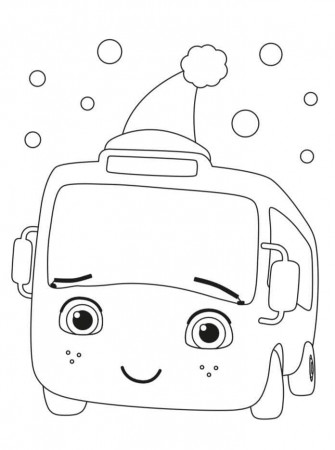 Christmas Bus Little Baby Bum Coloring Page - Free Printable Coloring Pages  for Kids