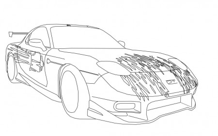 Rx7 Fast and Furious Cars Coloring Pages - Get Coloring Pages