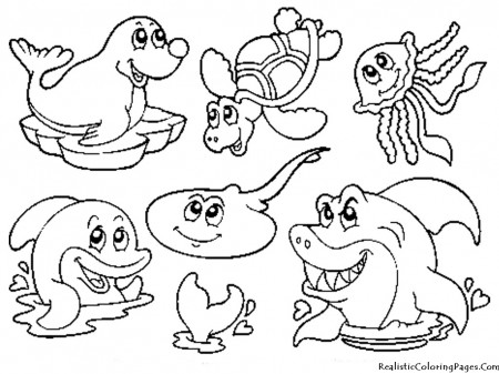 Ocean Animals Coloring Pages Printable - Get Coloring Pages