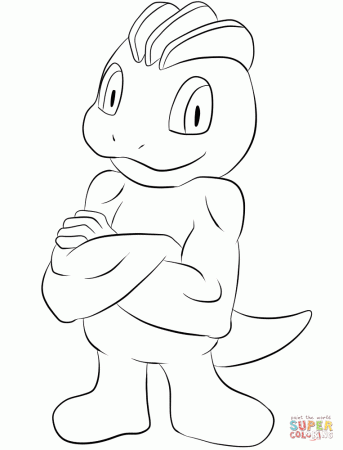 Machop coloring page | Free Printable Coloring Pages