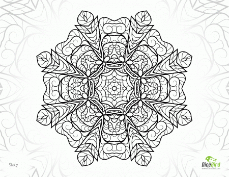 Stacy Mandala Flower detailed coloring pages printable file