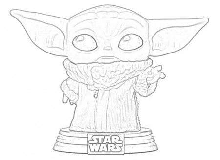 The Holiday Site: Coloring Pages of Baby Yoda of The Mandalorian
