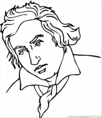 Ludwig Van Beethoven Coloring Page - Free Germany Coloring Pages :  ColoringPages101.com