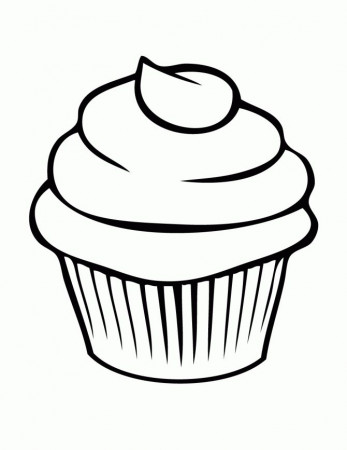 cake cupcakes colouring pages - Clip Art Library