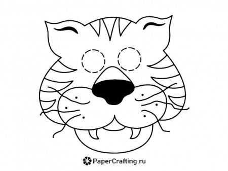 Online coloring pages Coloring page Tiger mask Mask, Download print coloring  page.