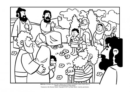 Coloring Page: The Sermon on the Mount ...