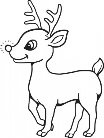Printable Baby Reindeer Christmas Coloring Page for Kids – SupplyMe