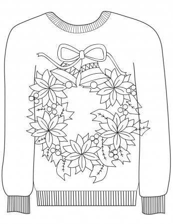 Ugly Christmas Sweater Colouring Pages ...