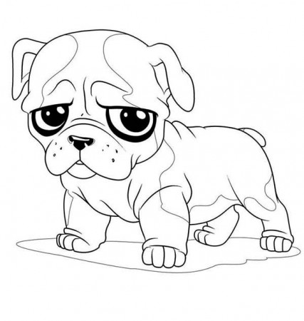 Baby Pug Coloring Pages for Kids Printable (Page 7) - Line.17QQ.com